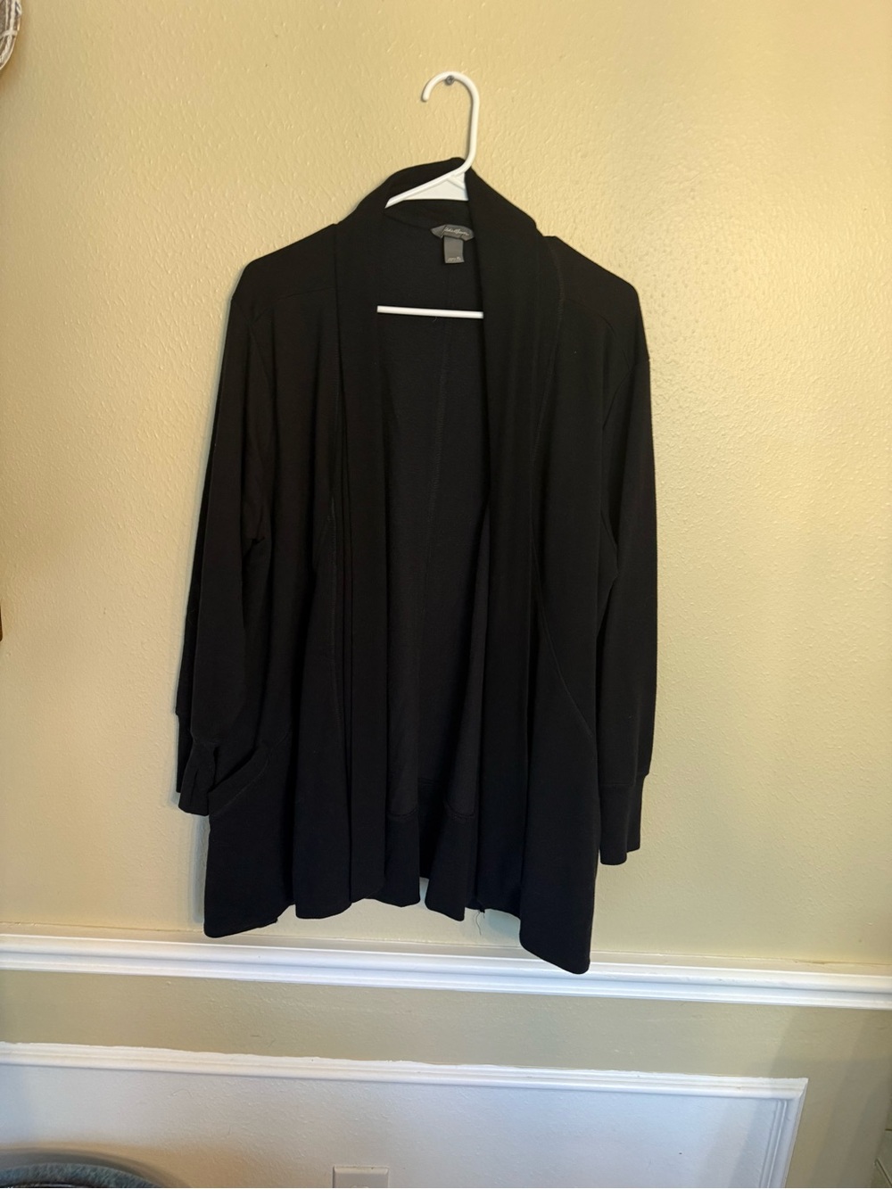 Eddie Bauer Black Open-Front Women's Cardigan